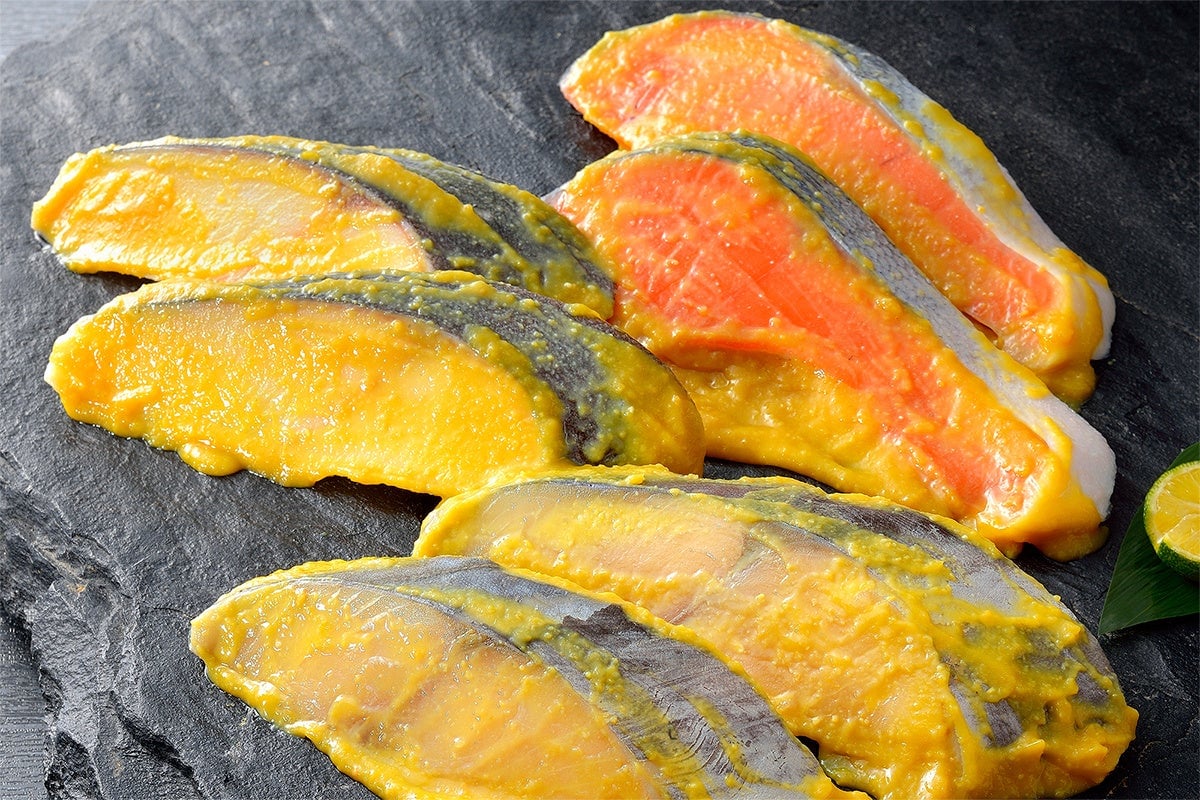 Homemade fish pickles, any piece — ¥400 (tax included) (gindara, ginsake, karasugarei, menuke, ika Saikyo-zuke)