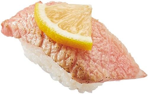 Experience the satisfying flavor of our bincho tuna hamayaki style for ¥128 (tax included ¥140).