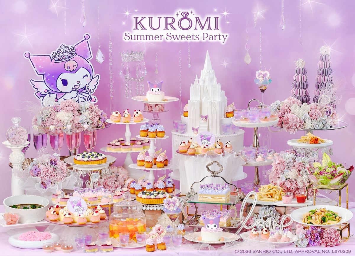 ▲Dessert buffet with optional Kuromi marshmallows, special desserts (2 types), and special drinks (2 types)