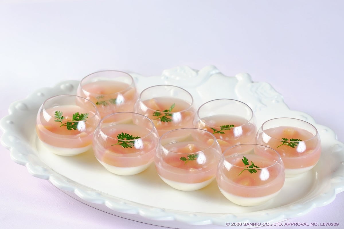 "Melting Love Peach Panna Cotta"