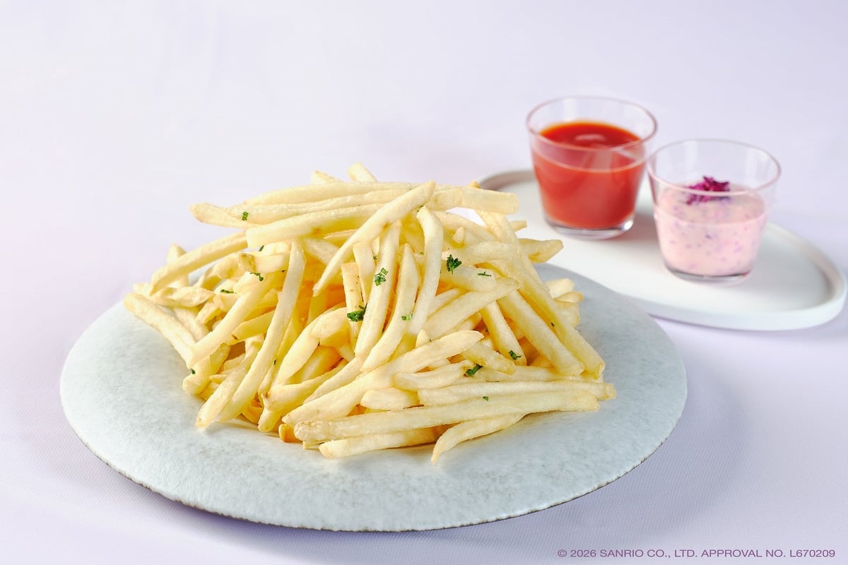 French Fries with Red Shiso Dip & Ketchup