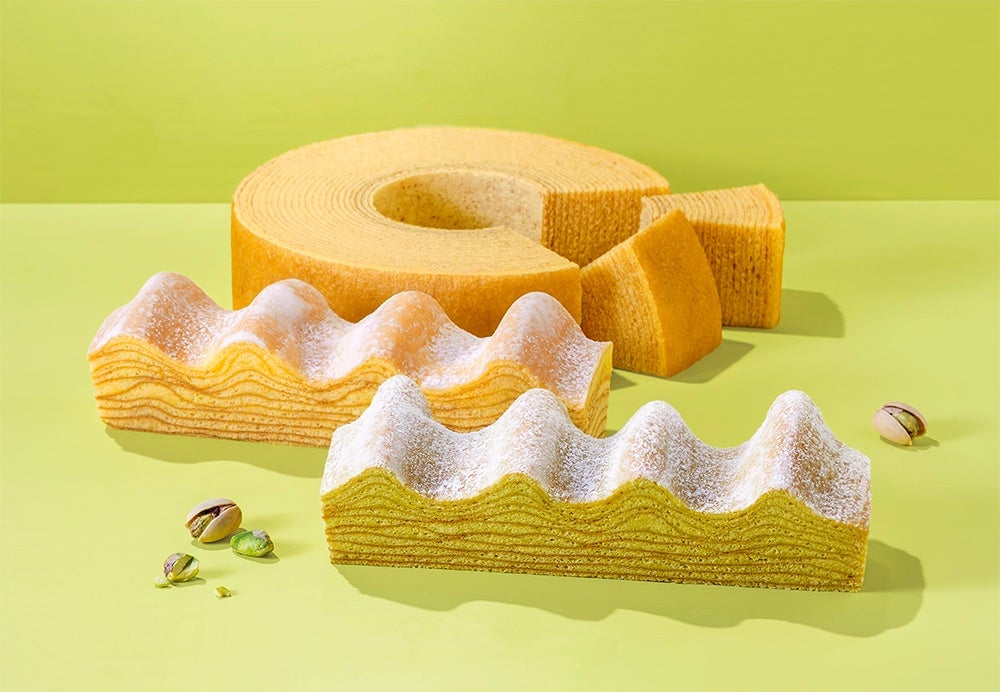 Limited-Time Baumkuchen Shop Opens in Nagoya with Pistachio Flavor