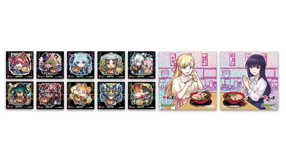 All 12 types of limited edition stickers