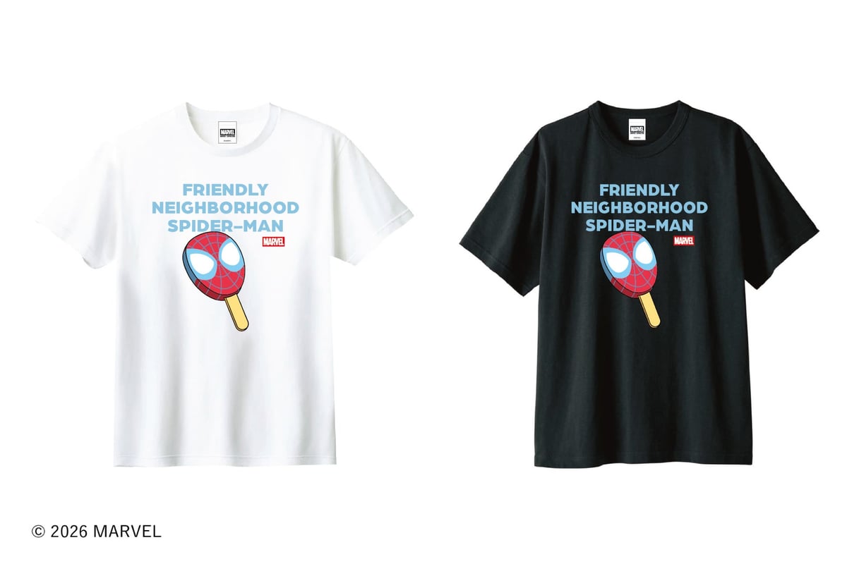 Spider-Man Ice Cream T-Shirt — ¥4,400 (tax included)