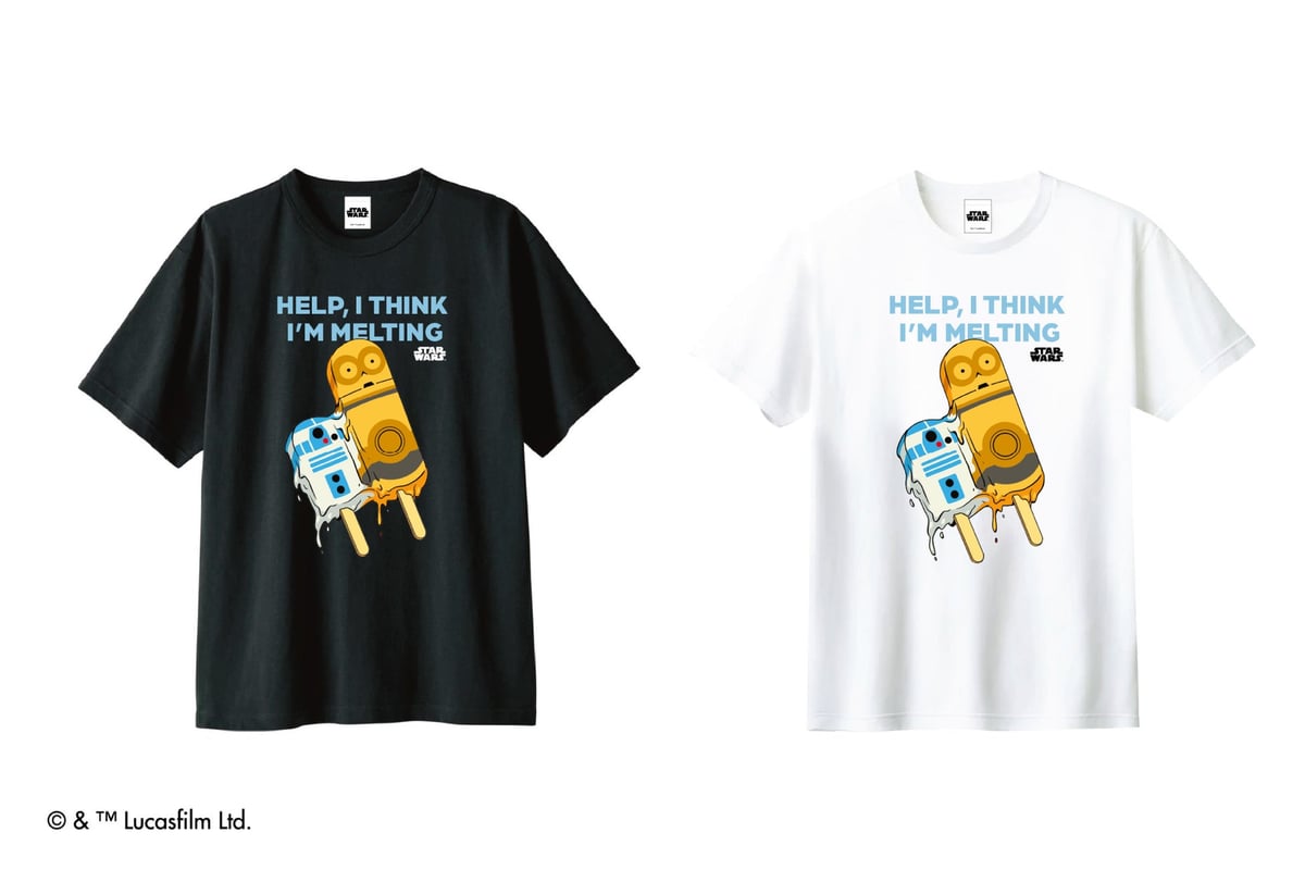 C-3PO & R2-D2 Ice Cream T-Shirt — ¥4,400 each