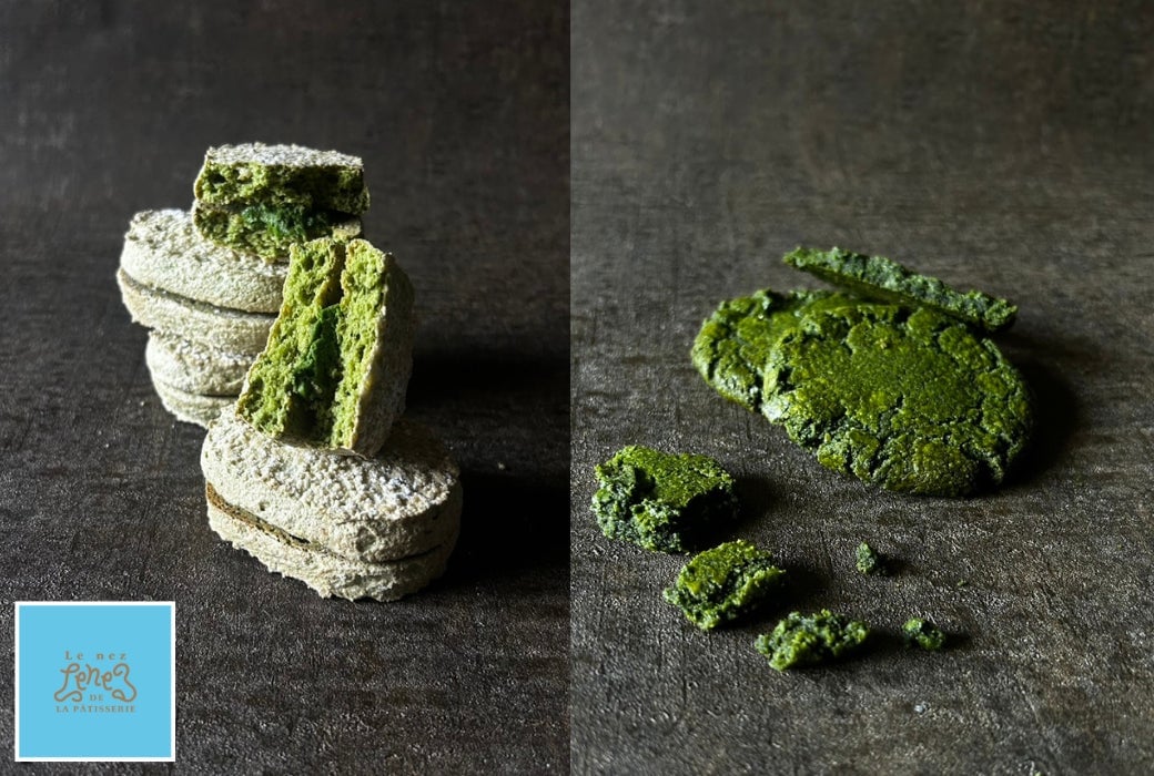 Rene de la Patisserie Matcha Dacquoise (1 piece) ¥340, Matcha Chunk Cookie (1 piece) ¥320