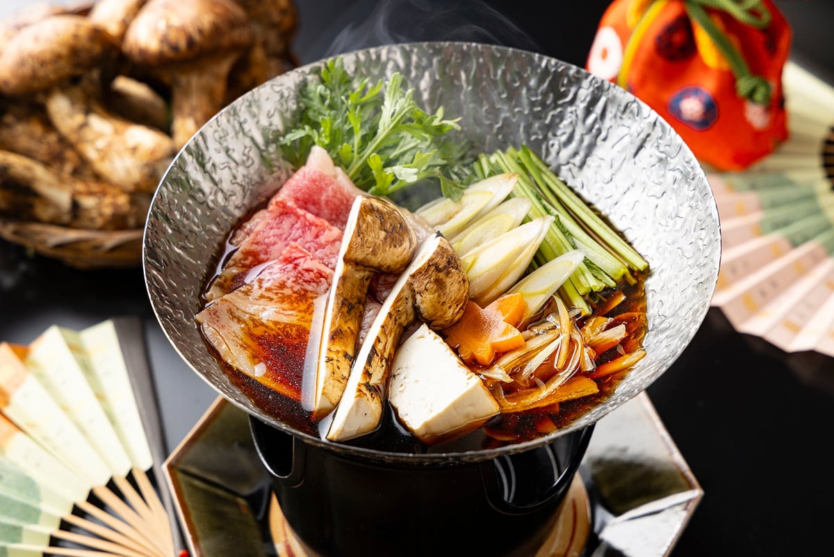 Matsutake and Domestic Beef Sukiyaki