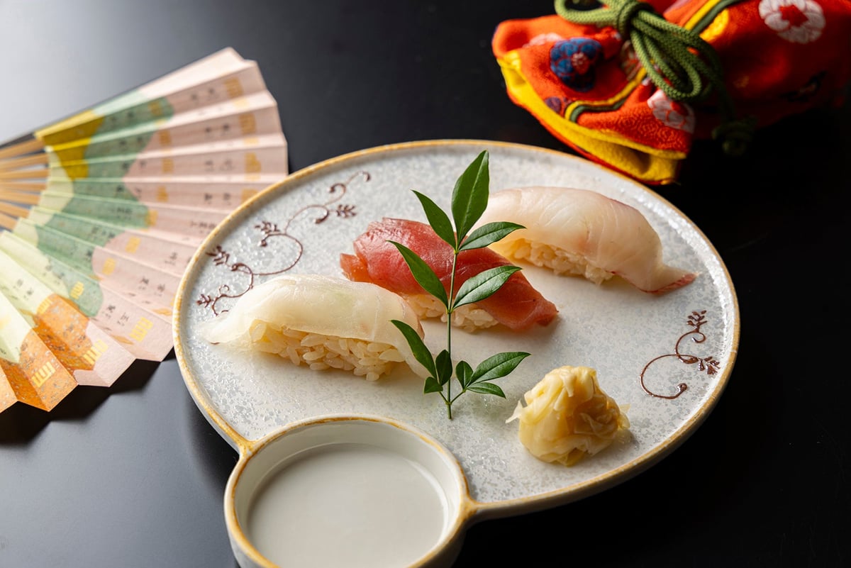 Nigiri Sushi with Fresh Fish from Owase Directly Delivered
