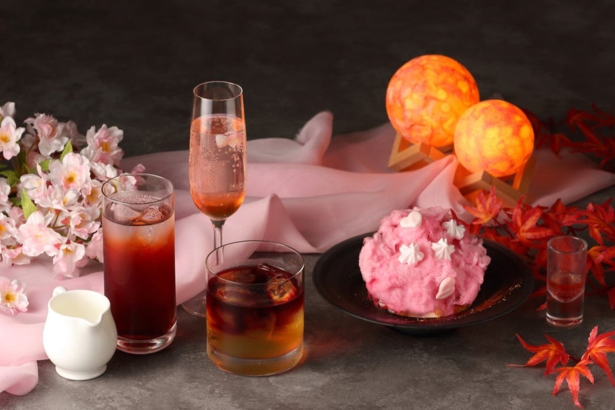Seasonal parfait and cocktail inspired by Kohara's Four Seasons Cherry Blossom