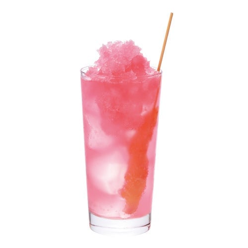 ◆Pink Ginger Soda Split ¥439 (tax included ¥482) with Iwashita ginger syrup soda and ginger stick