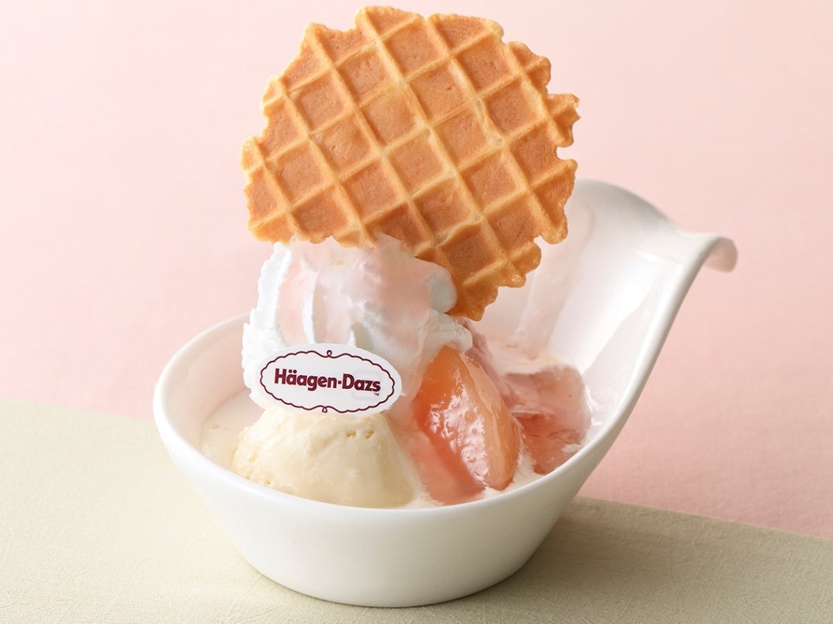 Haagen-Dazs Vanilla & Strawberry White Peach Sundae