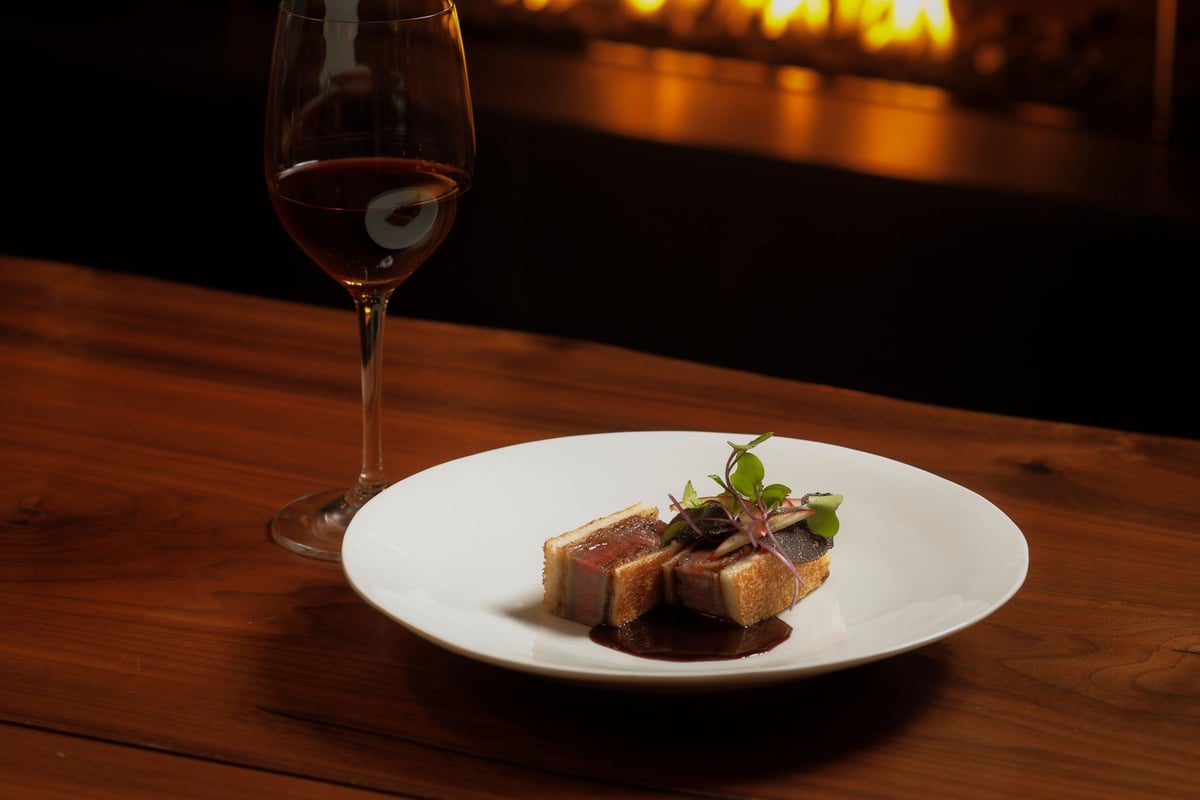 ■Wagyu Tenderloin and Autumn Truffle Katsu Sando - Cabernet Sauvignon 2022, Yamagata