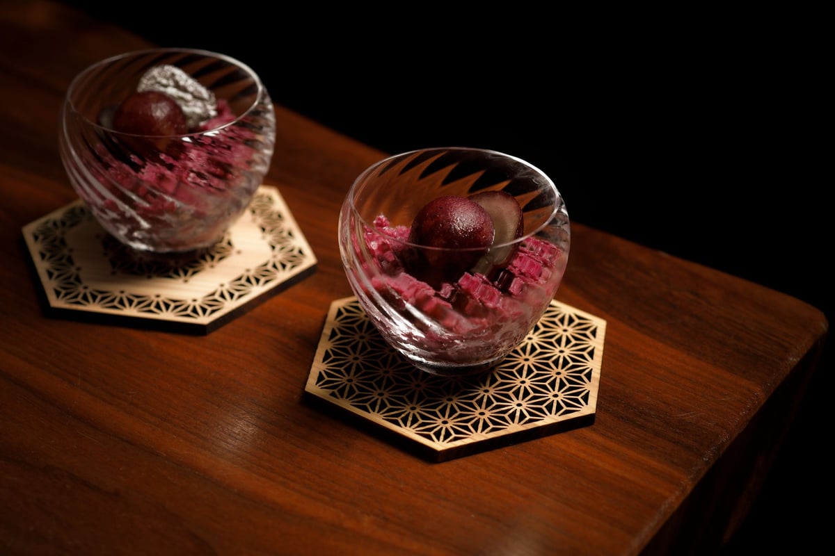 ■Grape and Walnut Granita