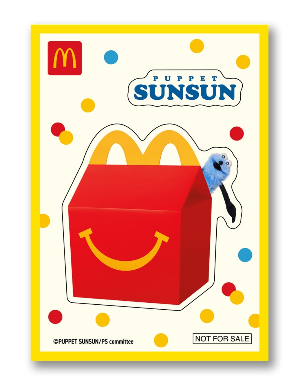 Puppet Sunsun Stickers Debut with McDonald's Happy Set in Japan From August 28