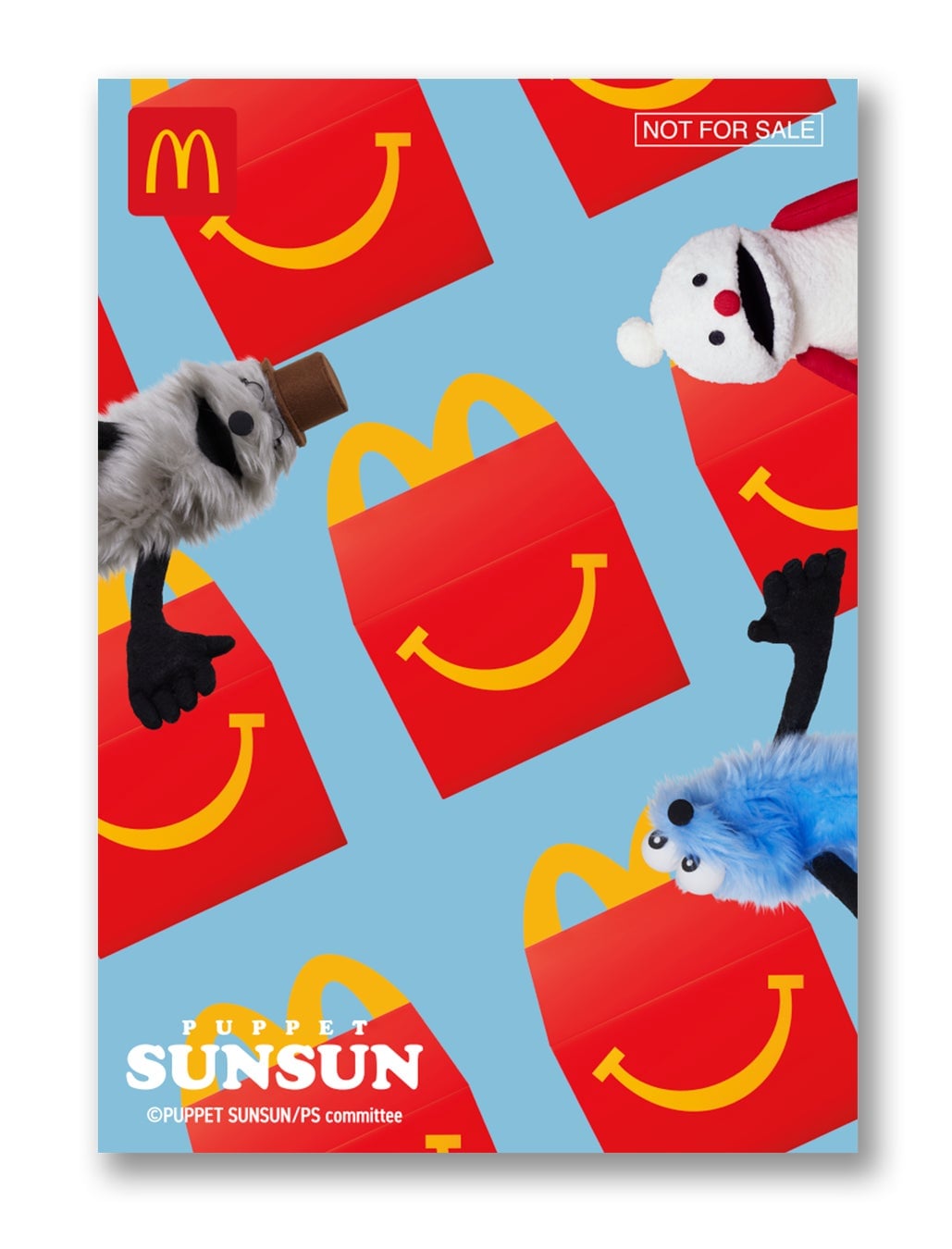 Puppet Sunsun Stickers Debut with McDonald's Happy Set in Japan From August 28