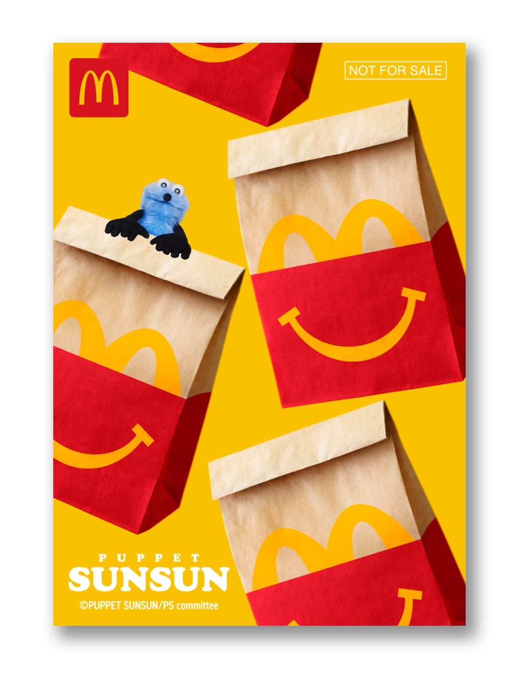 Puppet Sunsun Stickers Debut with McDonald's Happy Set in Japan From August 28
