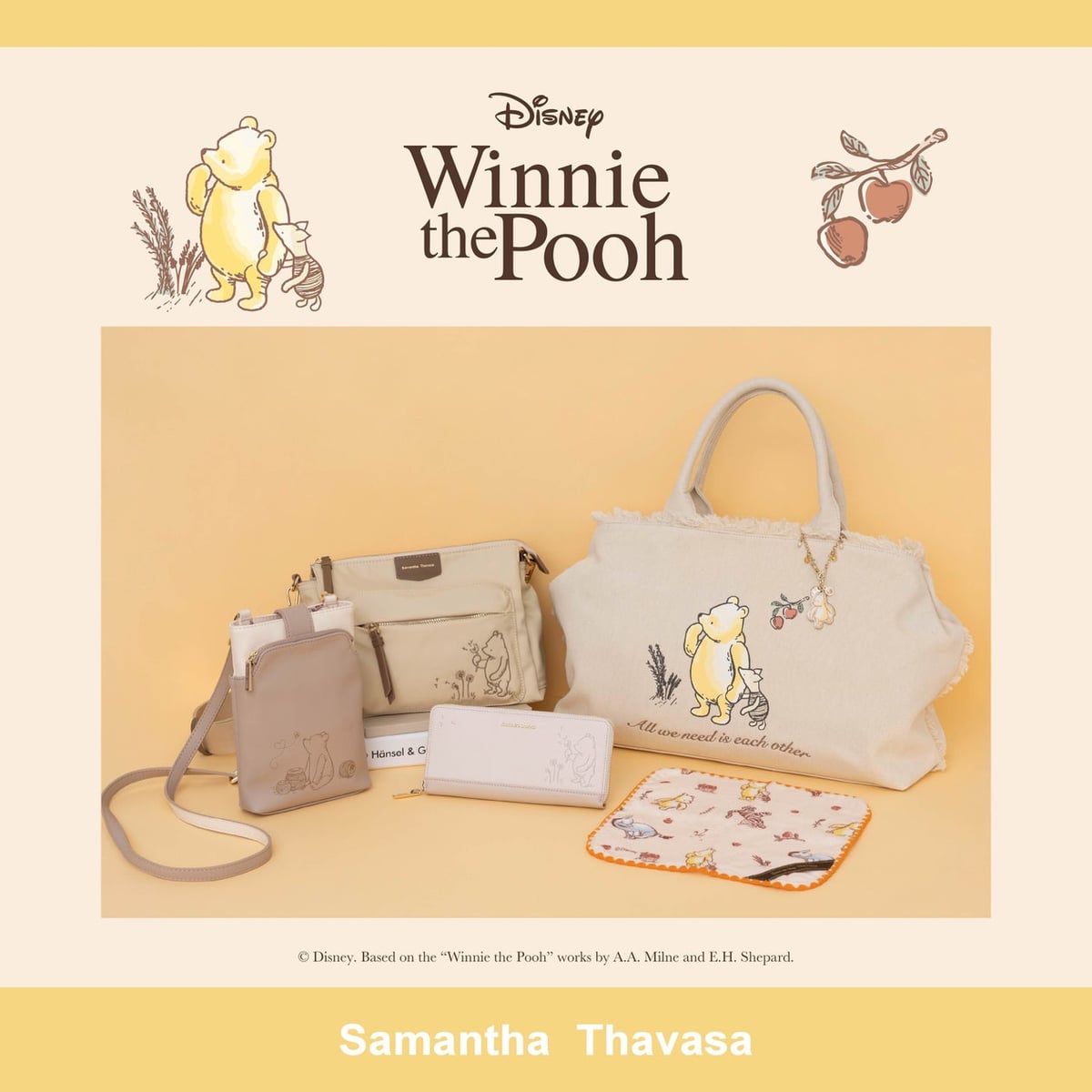 Samantha Thavasa Launches Classic Winnie the Pooh Collection in Tokyo