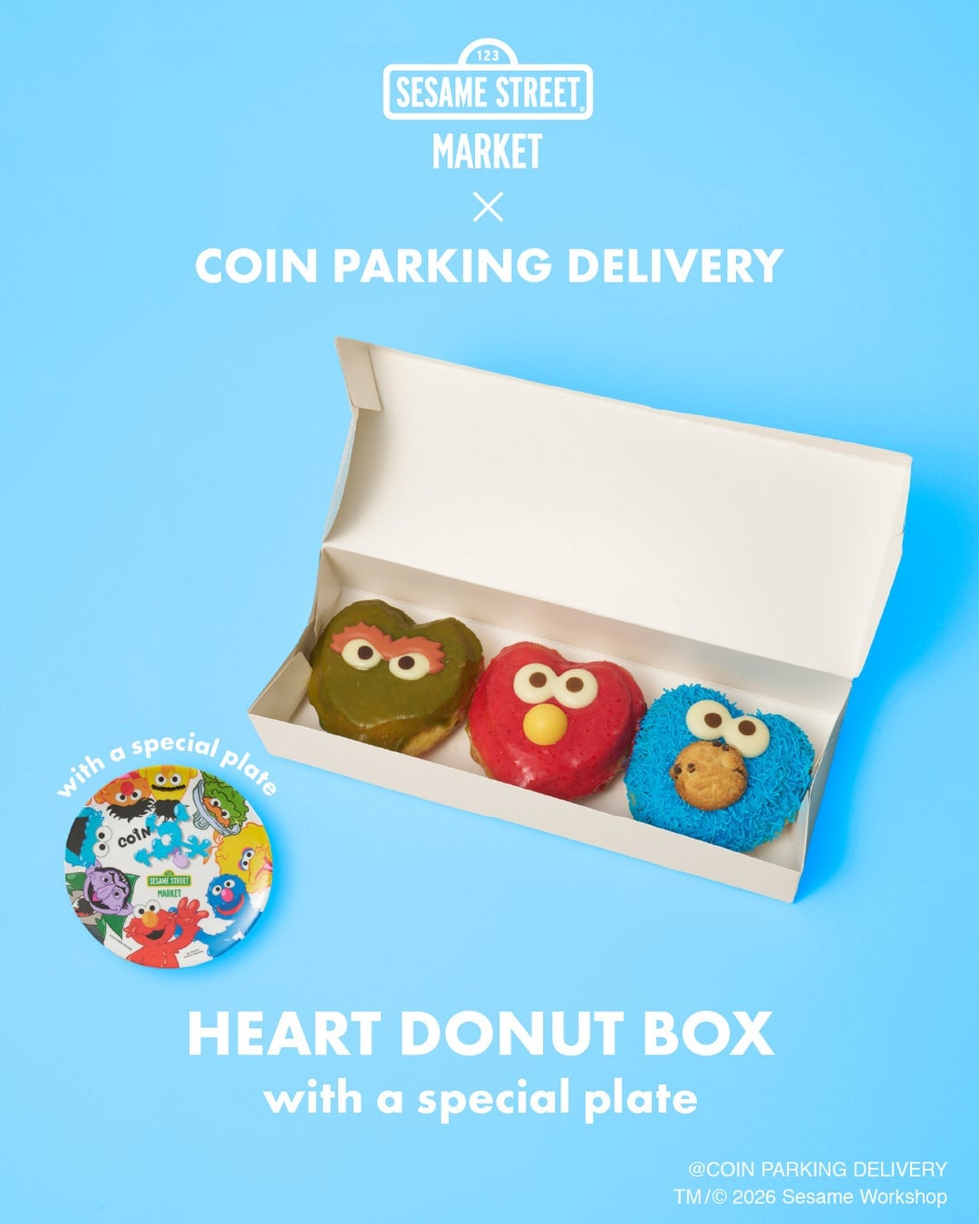 Limited-Edition Sesame Street Market x COIN PARKING DELIVERY Collaboration Cafe Menu in Tokyo