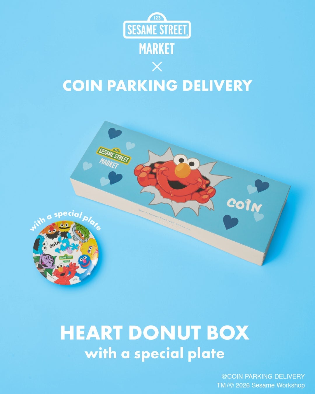 Limited-Edition Sesame Street Market x COIN PARKING DELIVERY Collaboration Cafe Menu in Tokyo