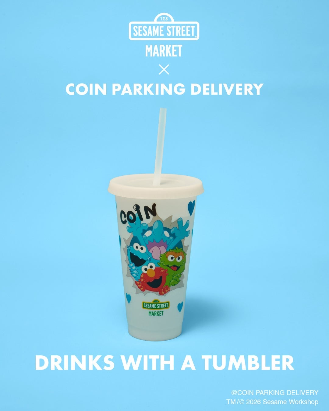 Limited-Edition Sesame Street Market x COIN PARKING DELIVERY Collaboration Cafe Menu in Tokyo
