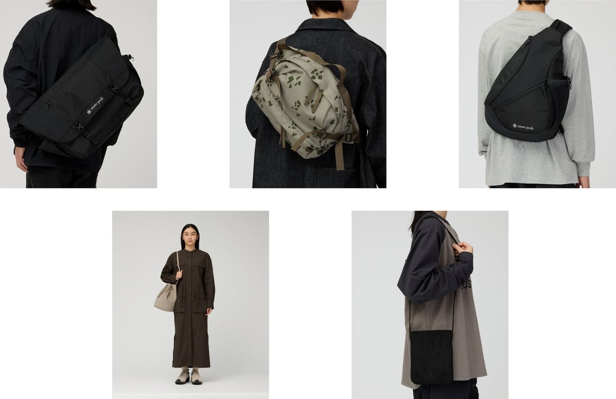 Snow Peak Launches 5 Durable Bags for Everyday Use from ¥19,800 in Japan