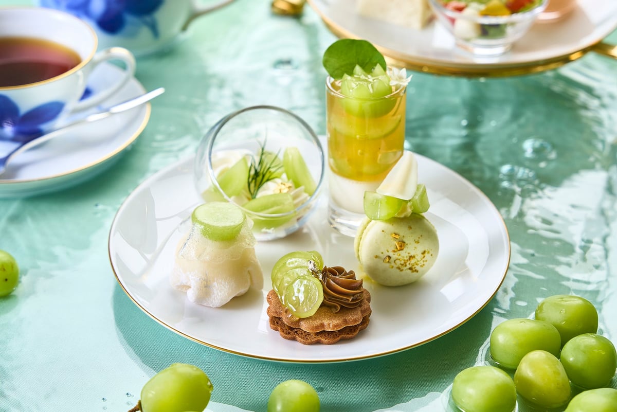 First tier of Shine Muscat Afternoon Tea