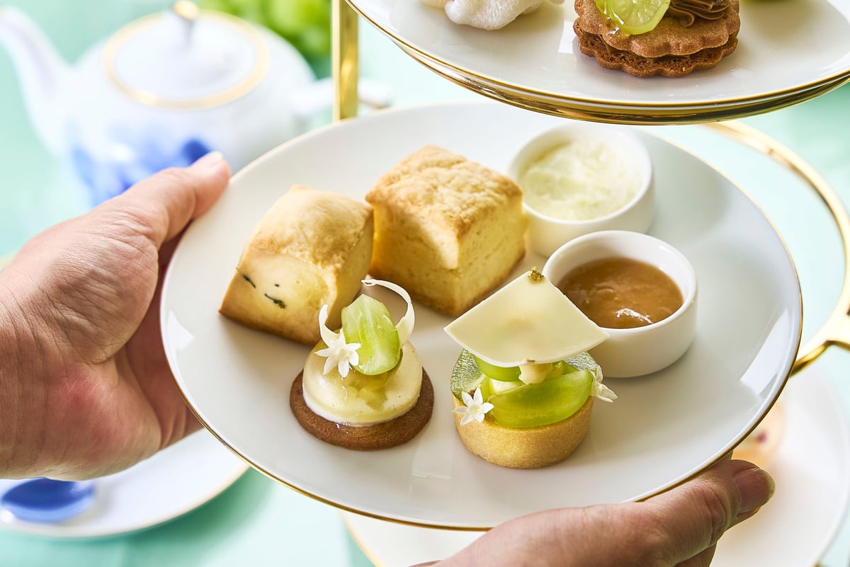 Second tier of Shine Muscat Afternoon Tea