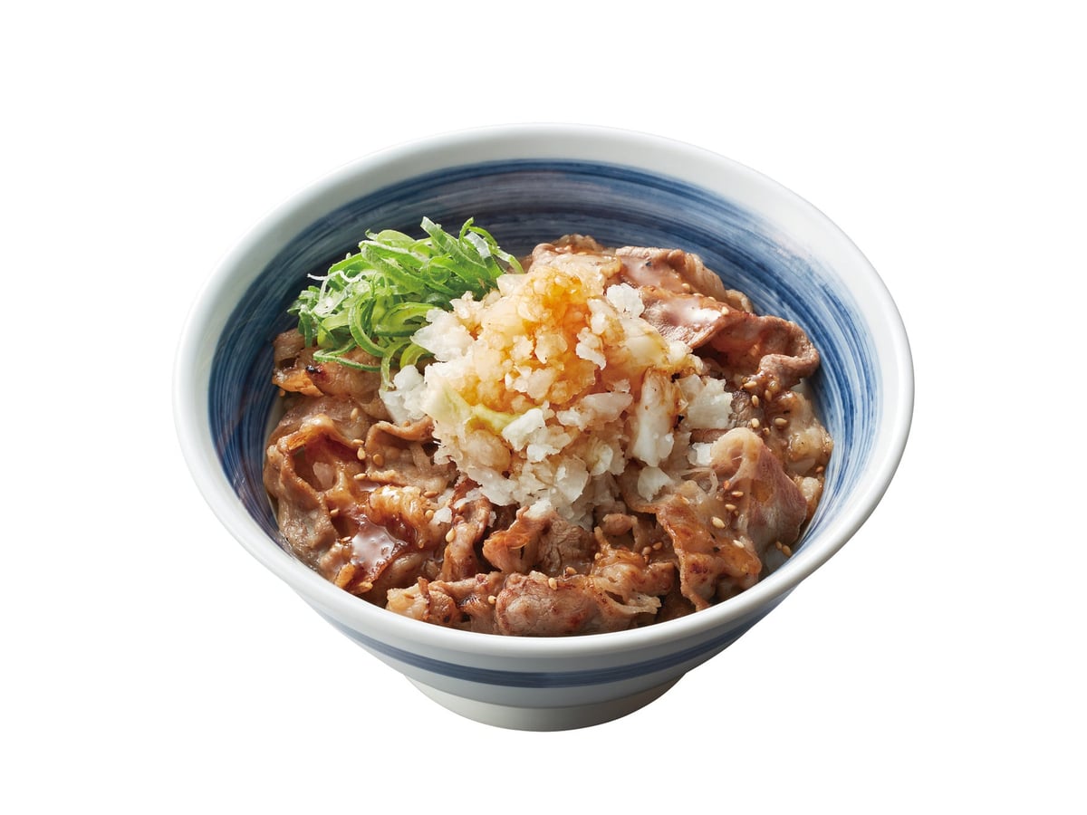 Sappari Ponzu Oni Oroshi Beef Kalbi Don — Small Rice ¥810 (tax included), Regular Rice ¥850 (tax included), Large Rice ¥910 (tax included)