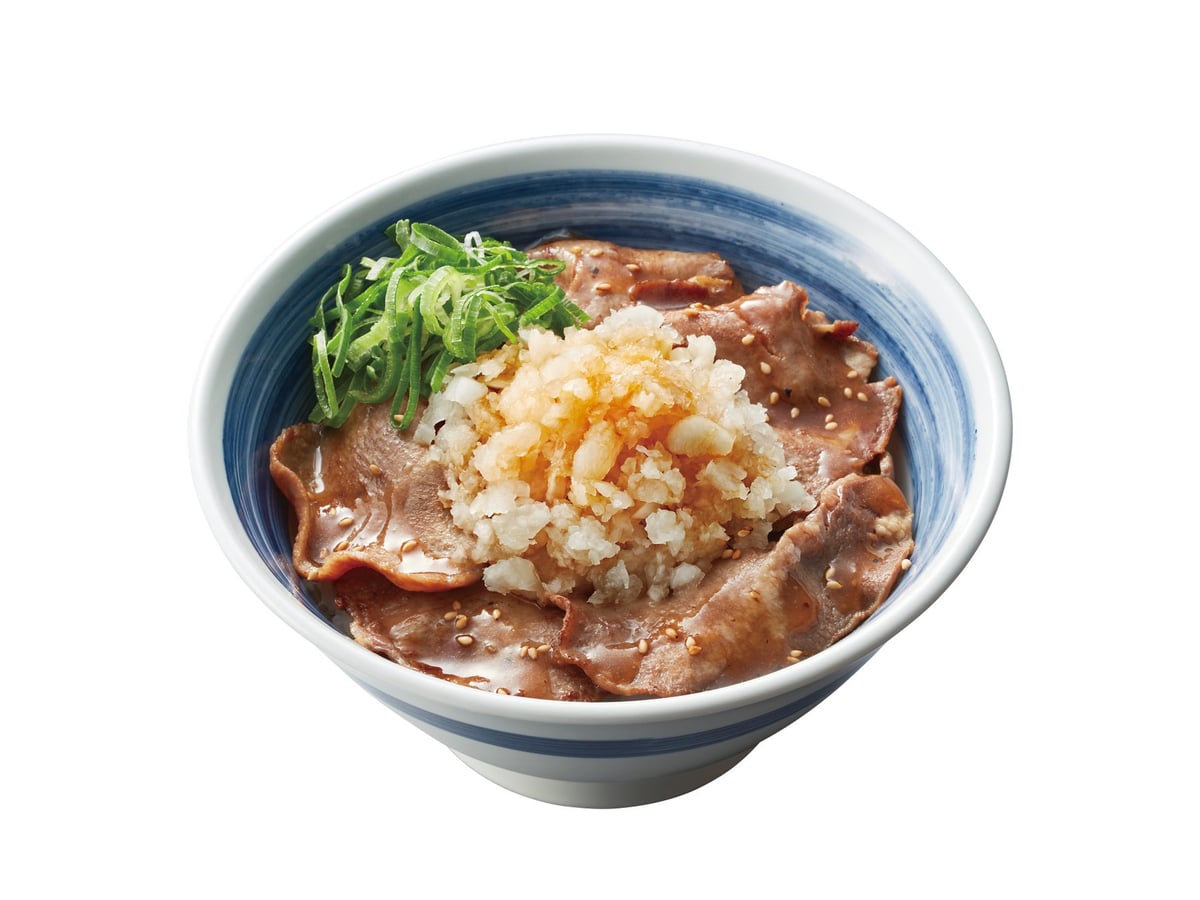 Sappari Ponzu Oni Oroshi Beef Tongue Don — Small Rice ¥1,110 (tax included), Regular Rice ¥1,150 (tax included), Large Rice ¥1,210 (tax included)