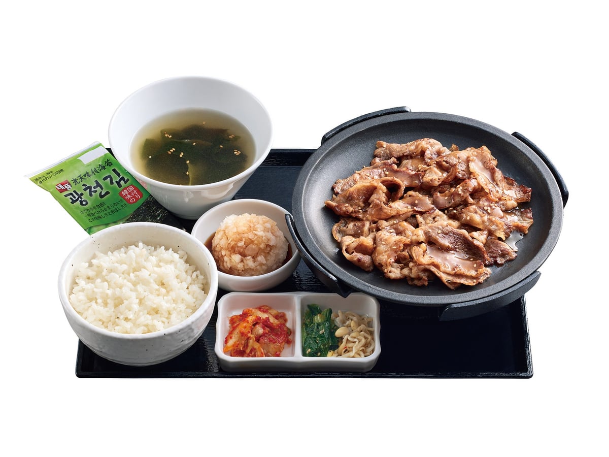 Sappari Ponzu Oni Oroshi Teppan Beef Kalbi Set Meal — ¥1,350 (tax included)