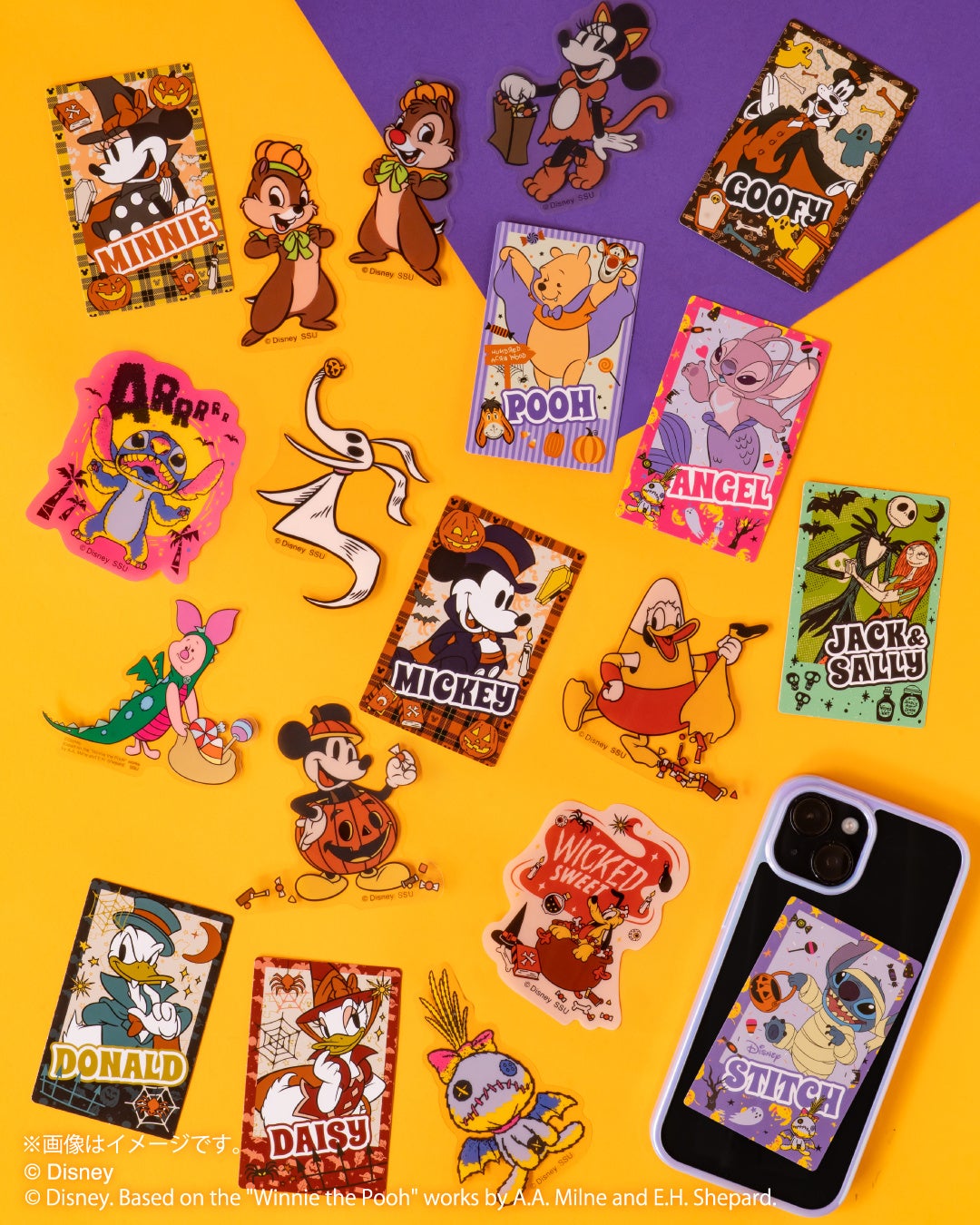 Size (approx): Deco card H8.5cm×W5.4cm, sticker within 8cm square