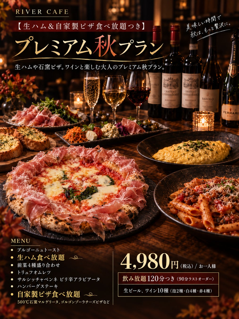 All-You-Can-Eat Prosciutto at Tenmabashi River Cafe in Osaka
