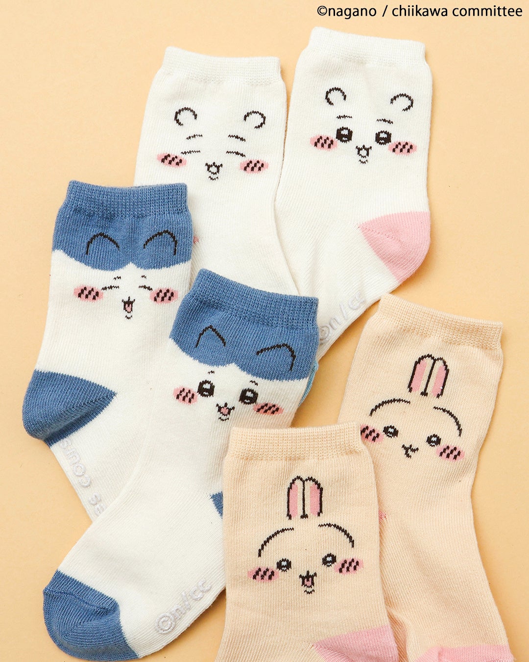 Anime Chiikawa Face Socks — ¥970 (tax included)