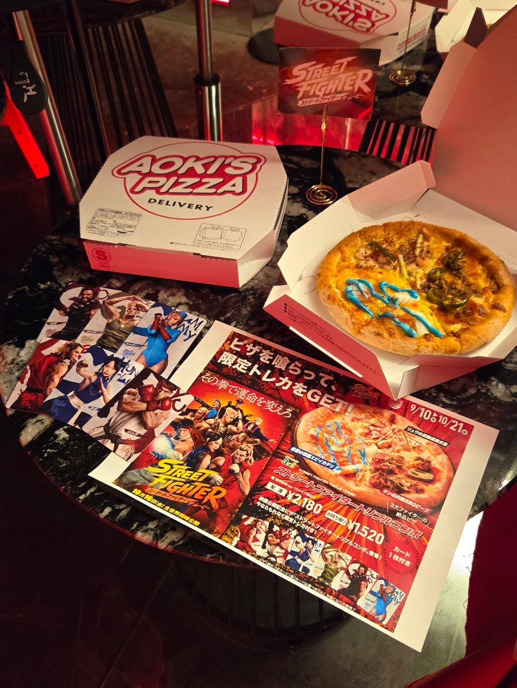 Aoki's Pizza Launches Street Fighter Triple Combo Pizza in Nagoya with Limited Trading Cards