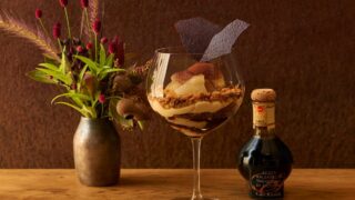Autumn Seasonal Parfait at Hotel Grand Bach Tokyo Ginza Featuring Tiramisu and Pear