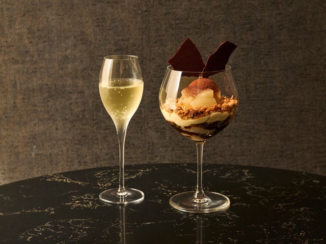 Autumn Seasonal Parfait at Hotel Grand Bach Tokyo Ginza Featuring Tiramisu and Pear