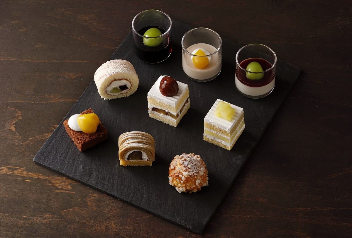Autumn Sweets Buffet at Hotel New Otani Tokyo Featuring Chestnuts and Grapes