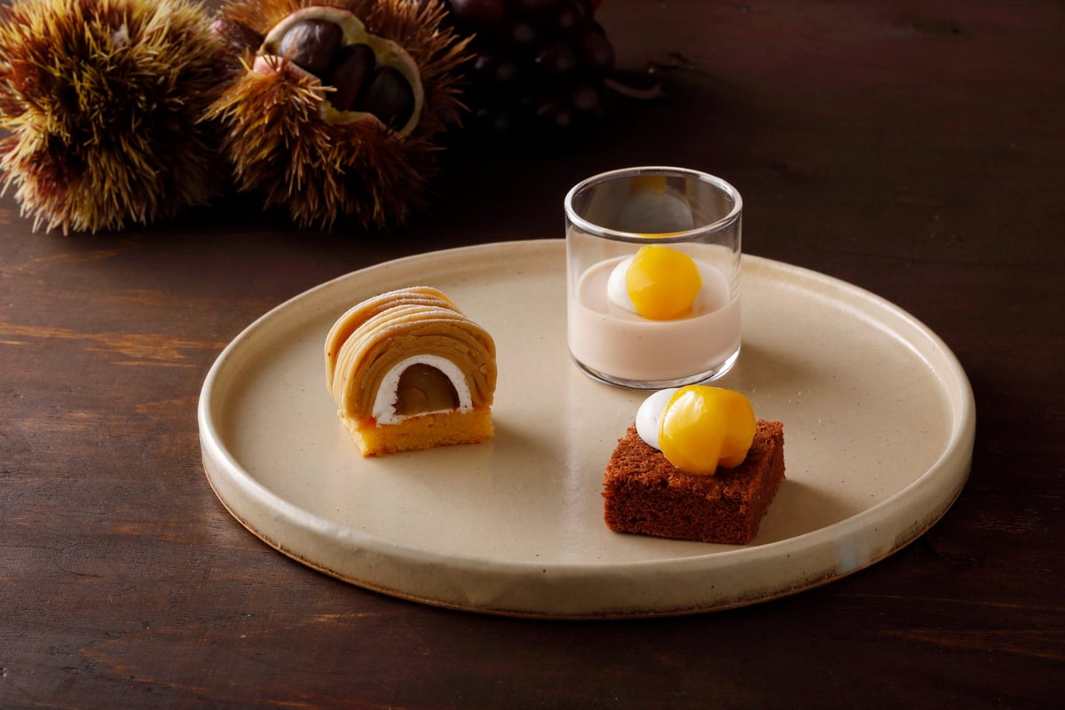 Autumn Sweets Buffet at Hotel New Otani Tokyo Featuring Chestnuts and Grapes