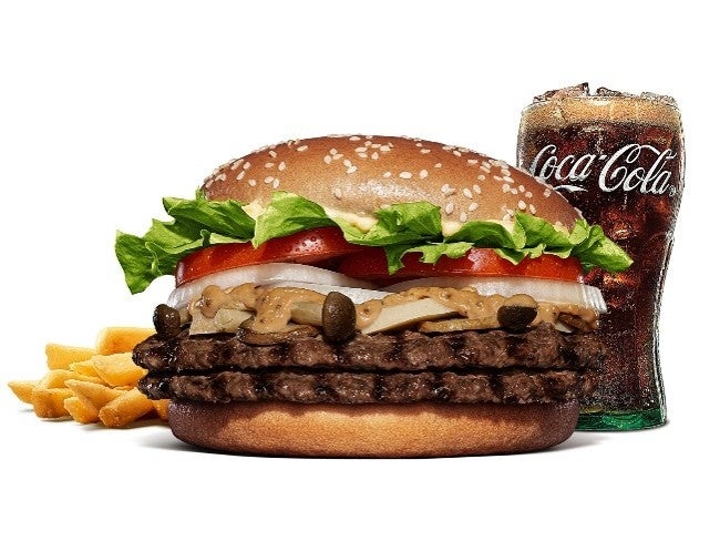 Applicable product: Double Mushroom Whopper® set now ¥1,440 (tax included), down from ¥1,740 (tax included).