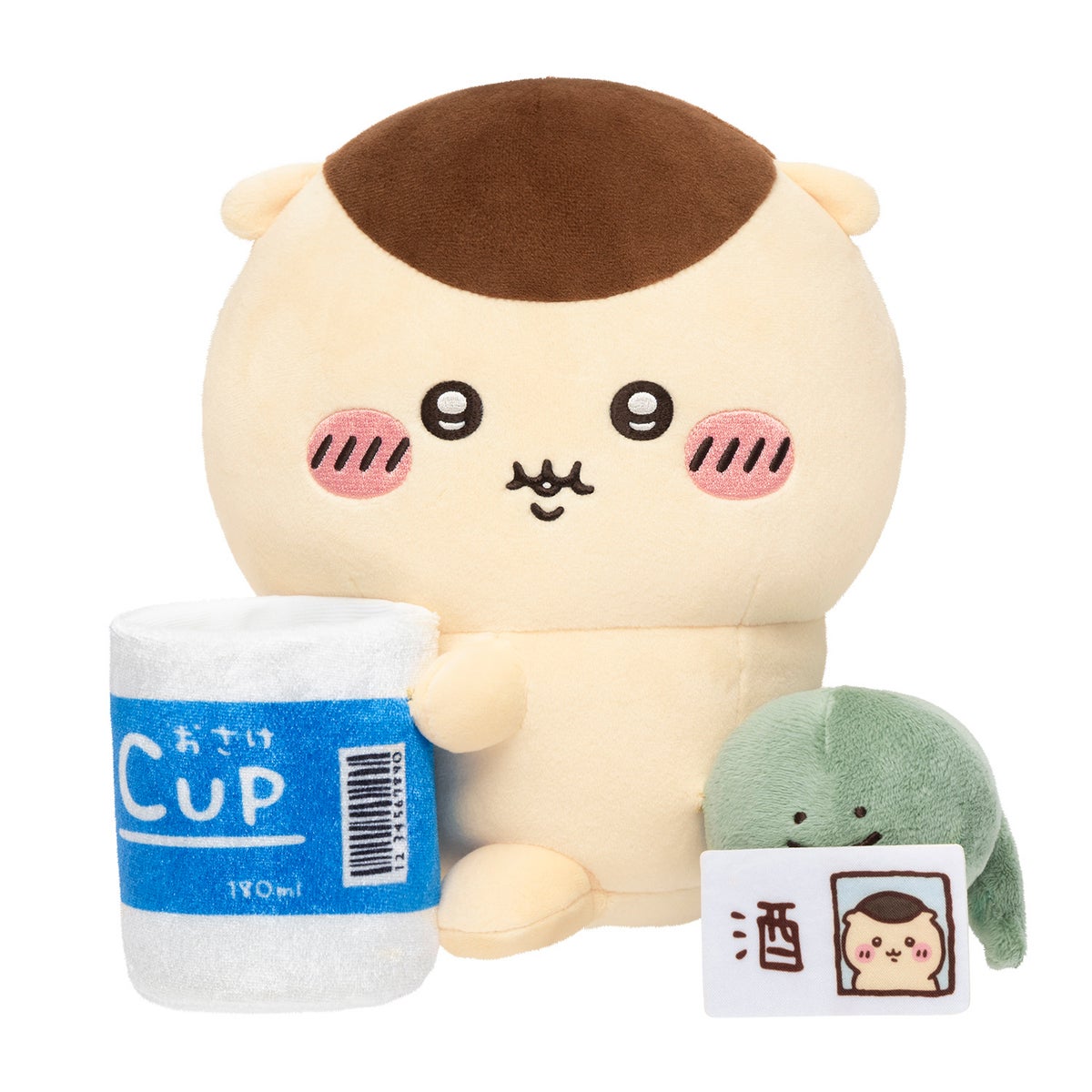 A small accessory stand measuring about H220×W220×D180mm, shaped like kumimanju hugging a sake cup, is now available! It comes with a lizard plush holding a sake license. Perfect for storing pens or remote controls, it adds a little cheer to your usual space.