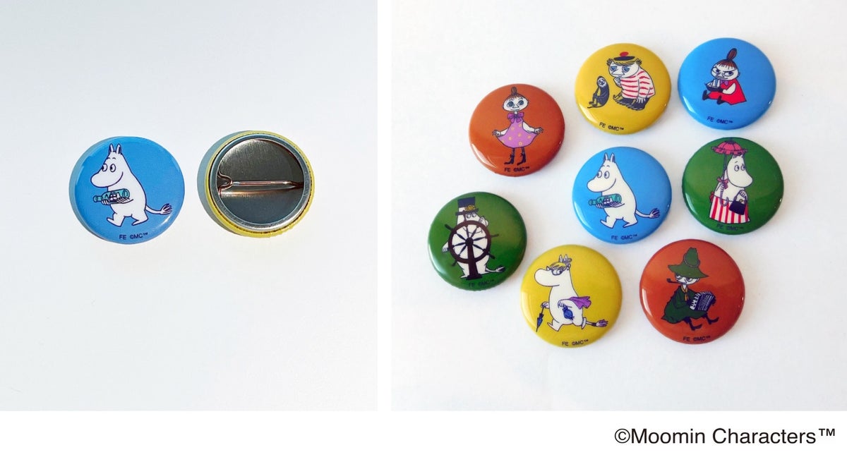 A cute design with a small 25mm can badge that can be layered. We will randomly give a set of two badges with different patterns.