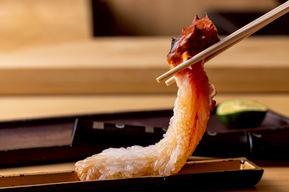 A dish prepared right in front of you by the chef.