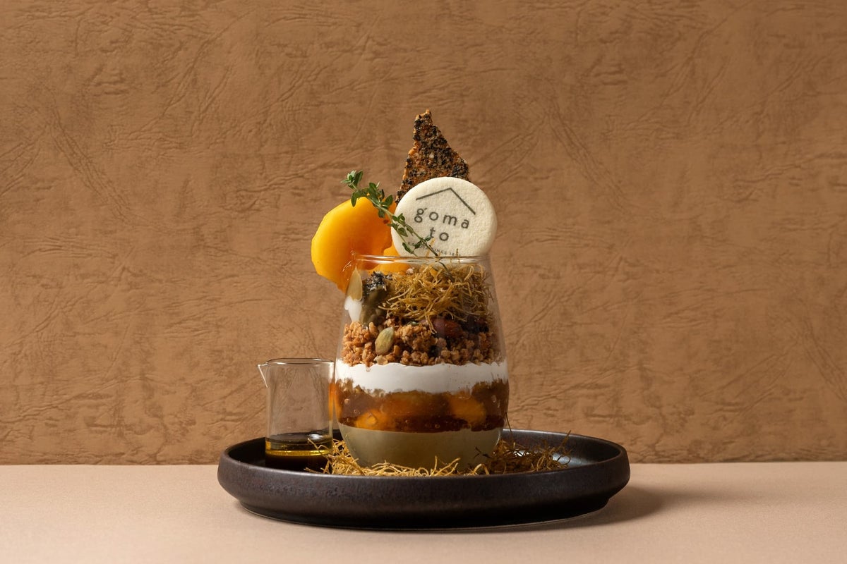 Autumn Hojicha Parfait & Sesame Latte at goma to, Tokyo — From Oct 1