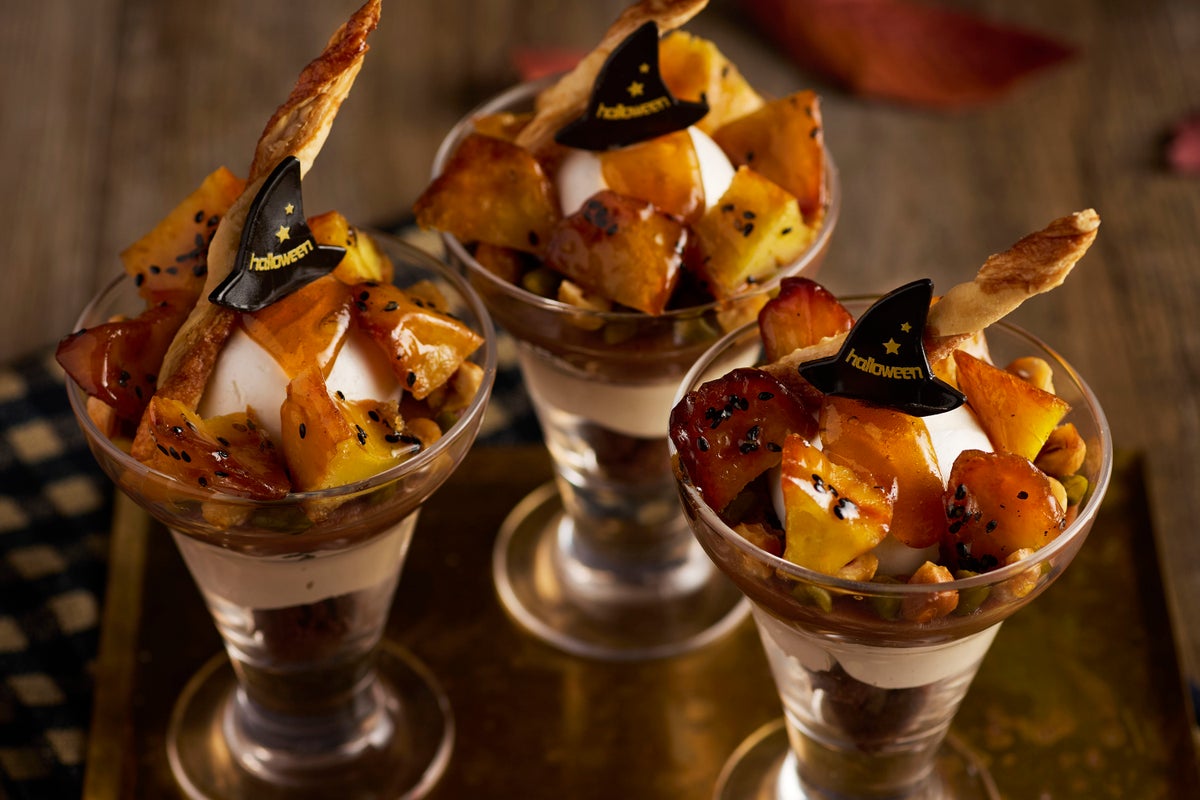 Witch's Mischief Parfait with Sweet Potato and Chestnut