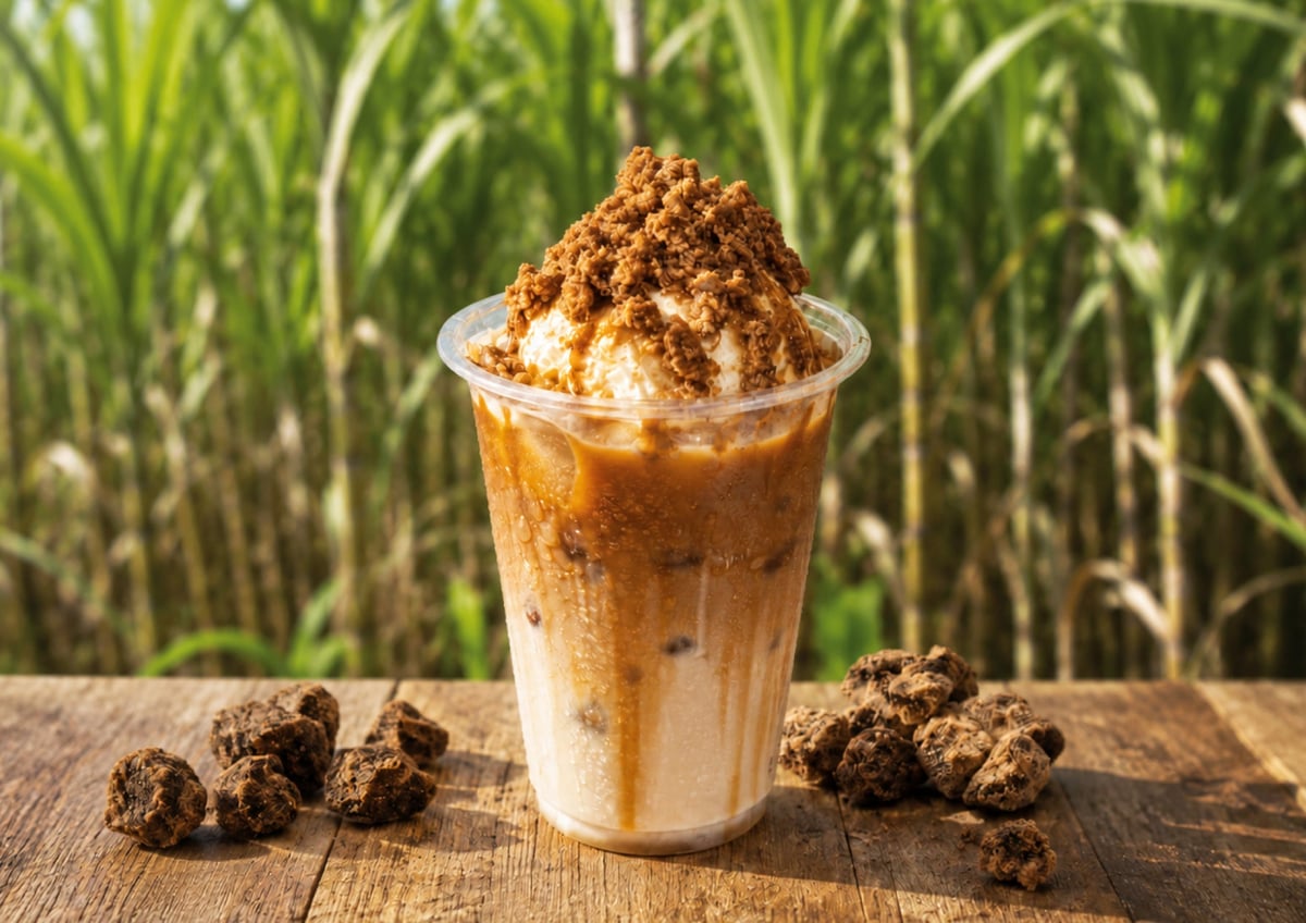 Nama Kokuto Kizami Cafe Latte Float