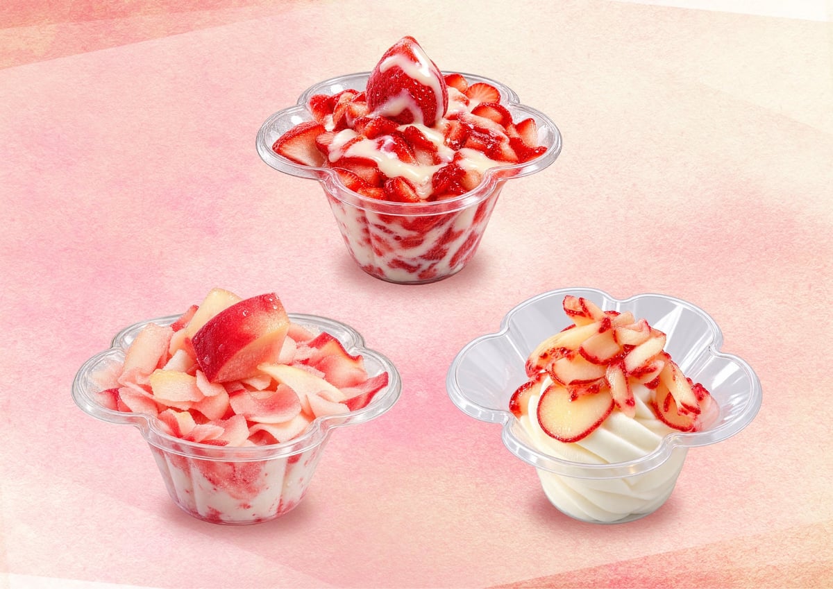 Shaved fruit dessert