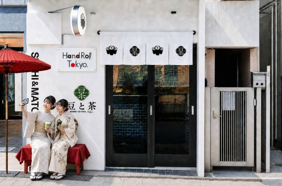 A style where you can enjoy just maki sushi, just matcha, or both.