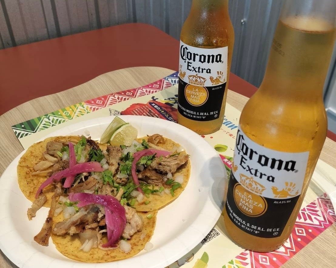 Tacos and Corona Extra