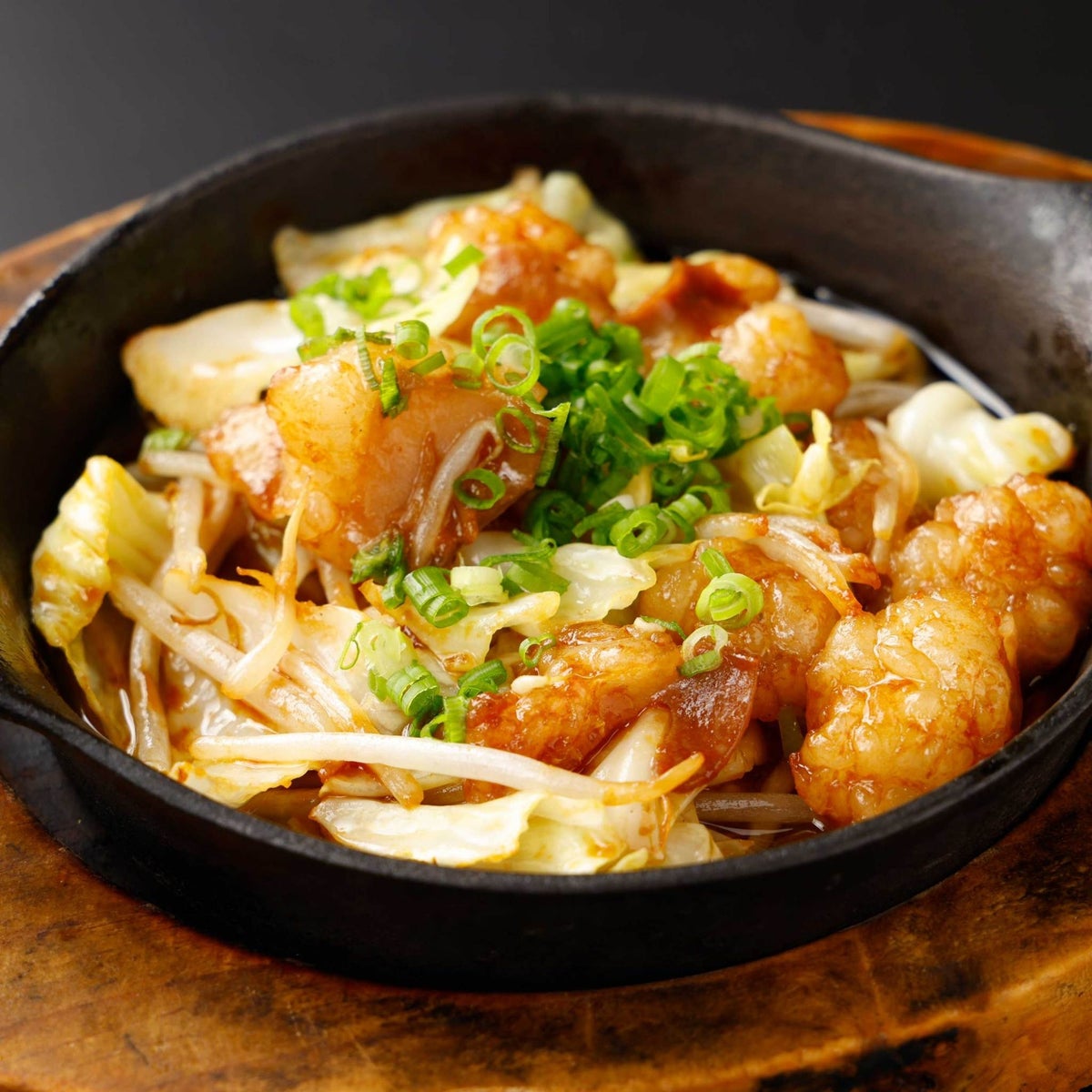 Marinated Intestines on a Hot Plate