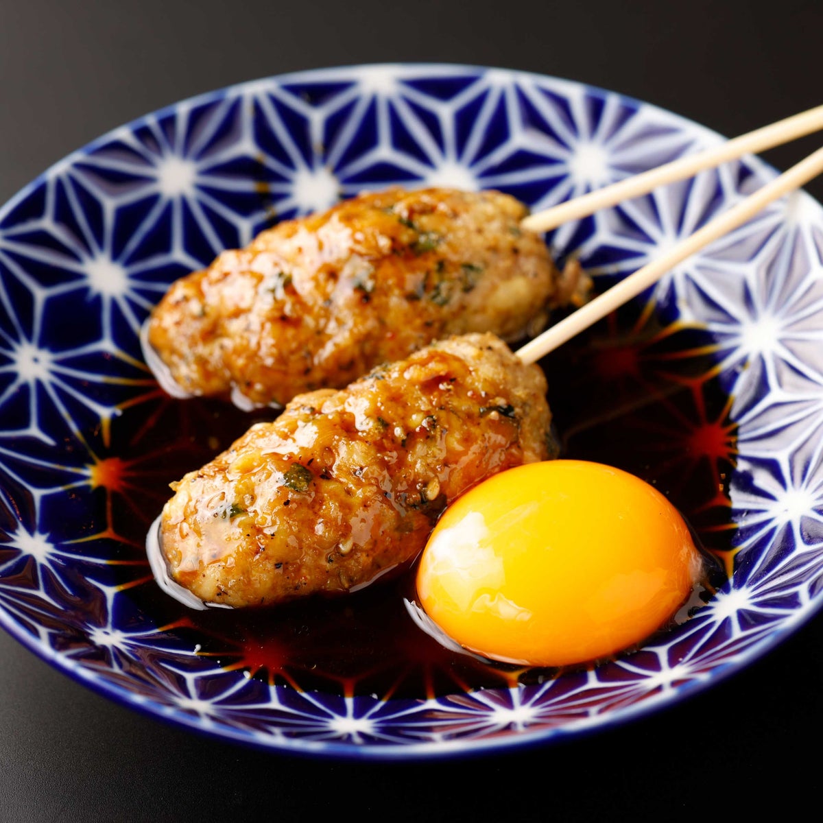 Homemade Tsukune with Egg